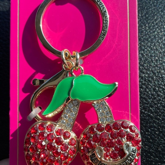 Juicy Couture Keychain,Juicy Couture Red Cherry Keychain,Juicy Couture Cherry. - Picture 8 of 9